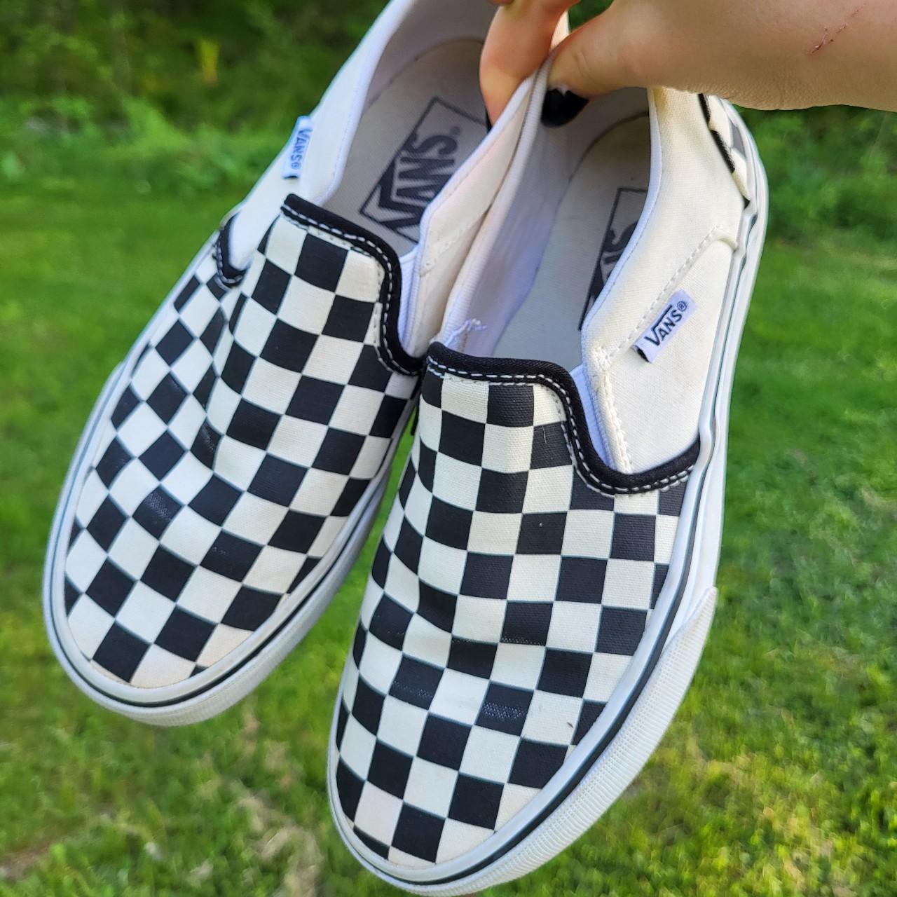 Size 5.5 women s Classic black and white Checker. Depop