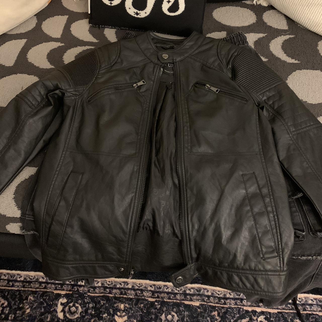 Petite Small Faux leather jacket Urban republic No... - Depop