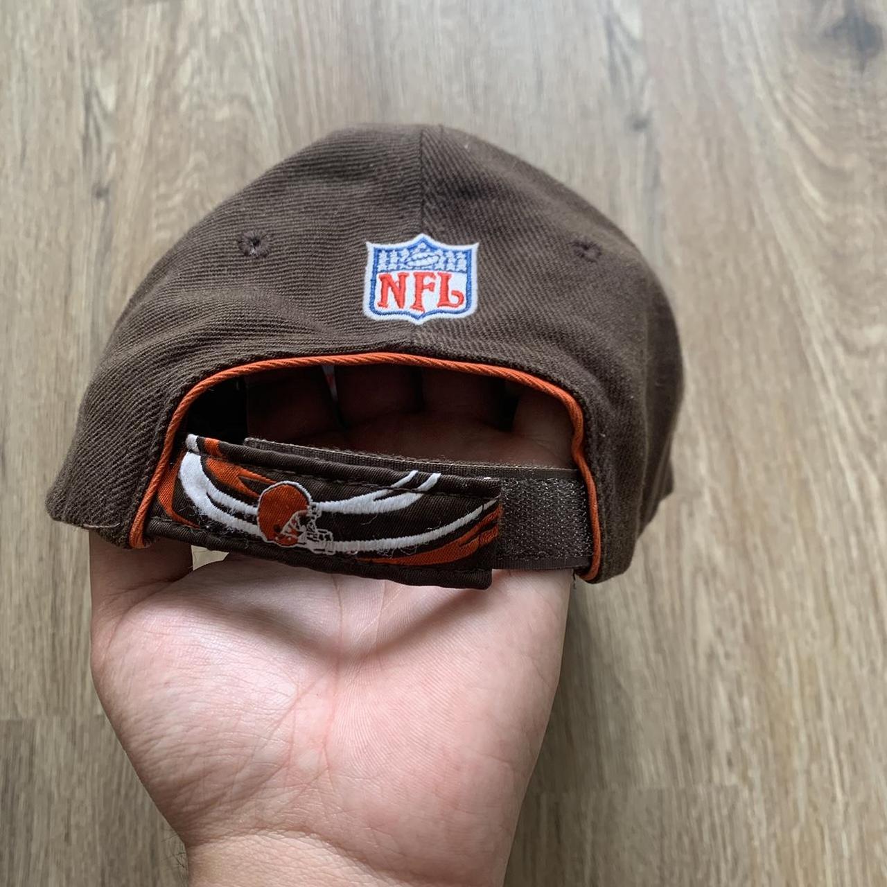 NFL Cleveland Browns Football Vintage Retro Look Hat Cap Adjustable Brown  Orange