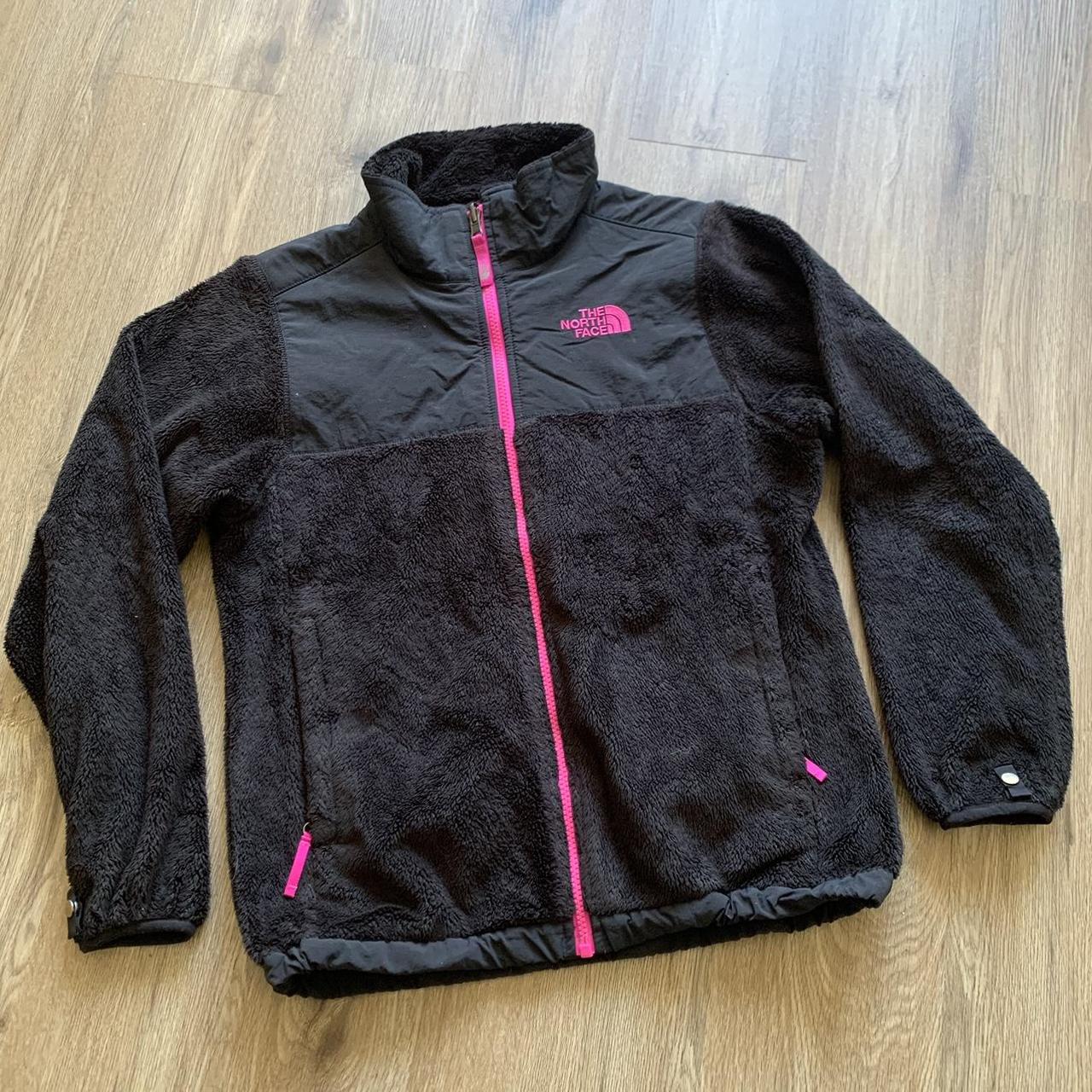 North face pink best sale fuzzy jacket