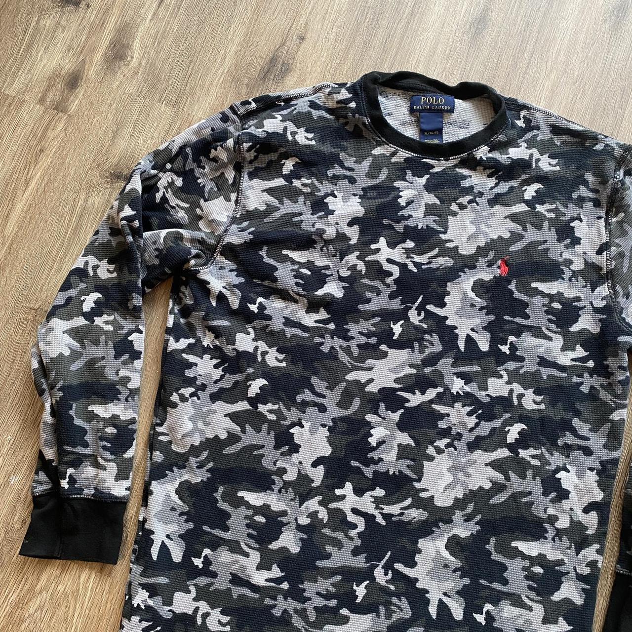 Y2k Polo Ralph Lauren Camo Camouflage thermal long