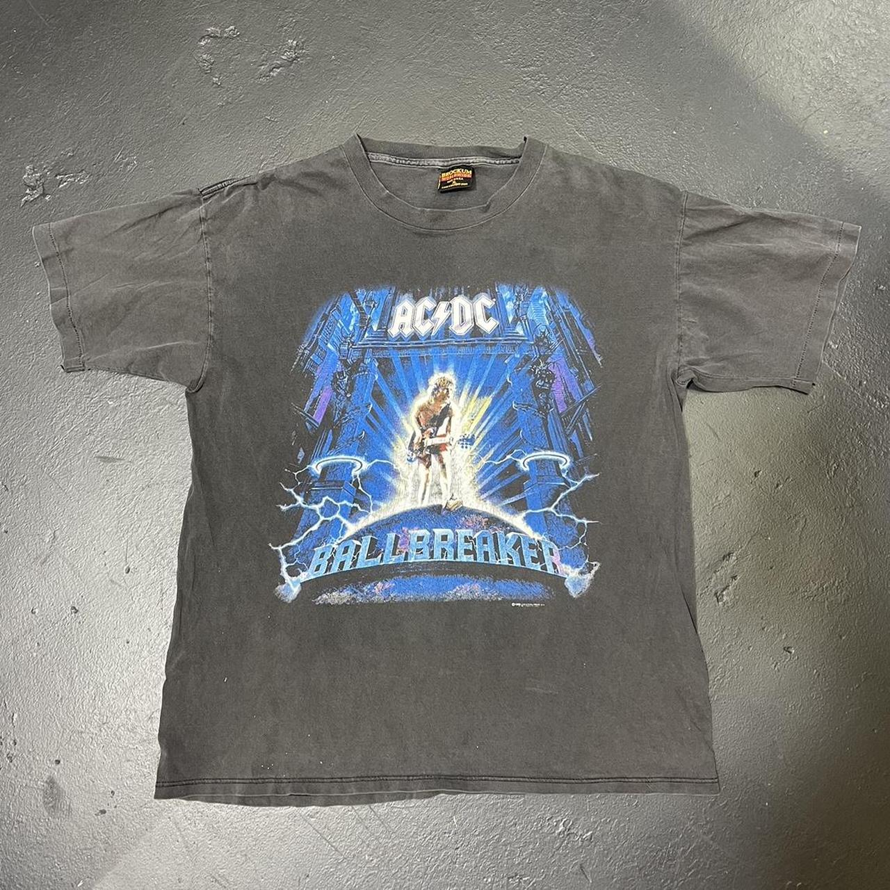 Vintage 90s AC/DC Ball Breaker World Tour Band... - Depop