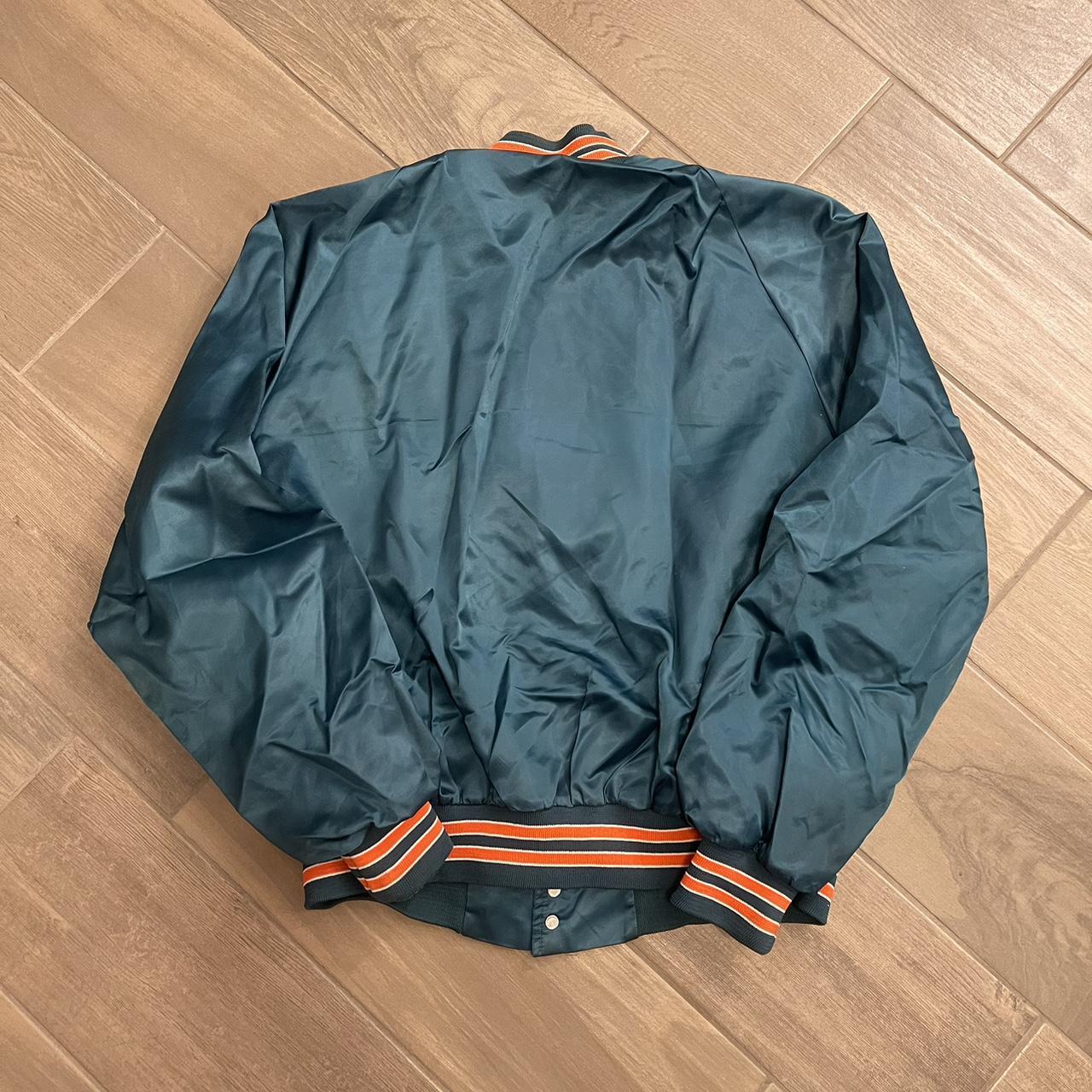 Vintage Chalkline Miami Dolphins Satin 1980s Jacket - Depop