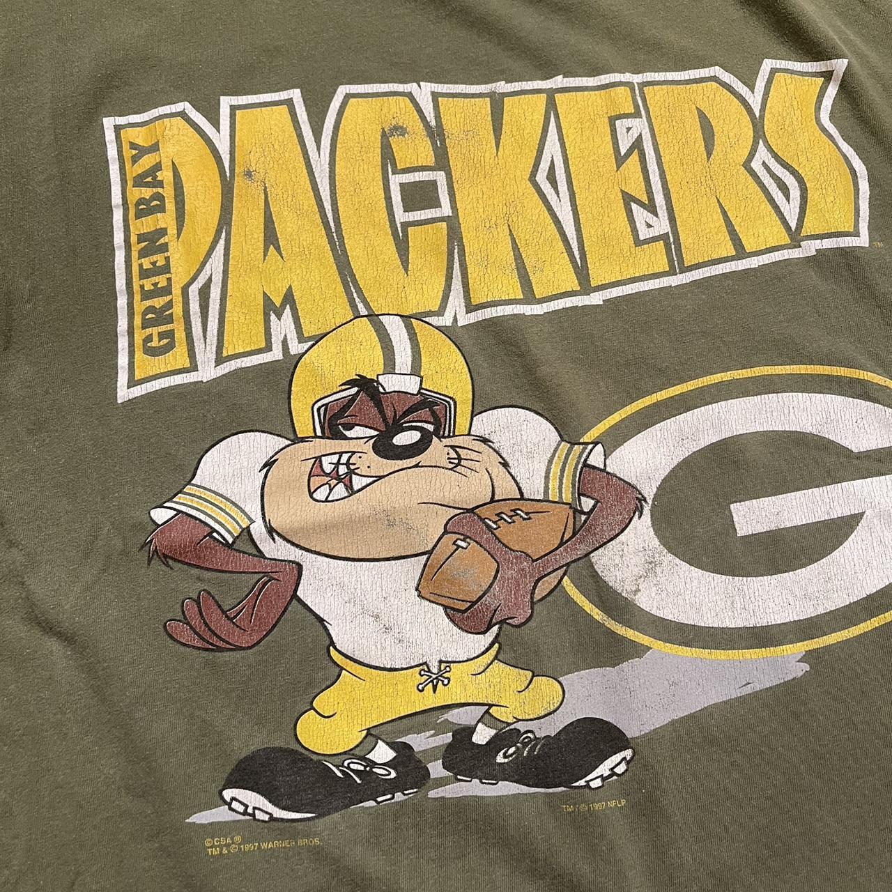 CSA, Shirts, Nwt Vintage Green Bay Packers Taz Looney Tunes Tee