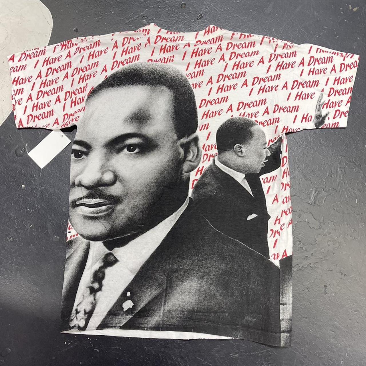 Vintage 90s Martin Luther king Jr all over print AOP... - Depop