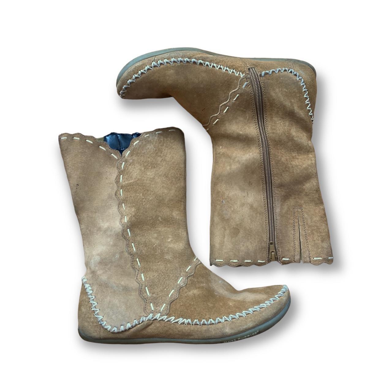 Native American Style Boots Beige genuine suede... - Depop