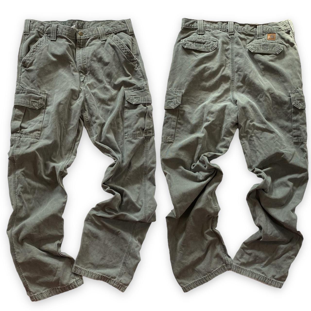 Carhartt Cargo Pants Green cotton straight leg... - Depop