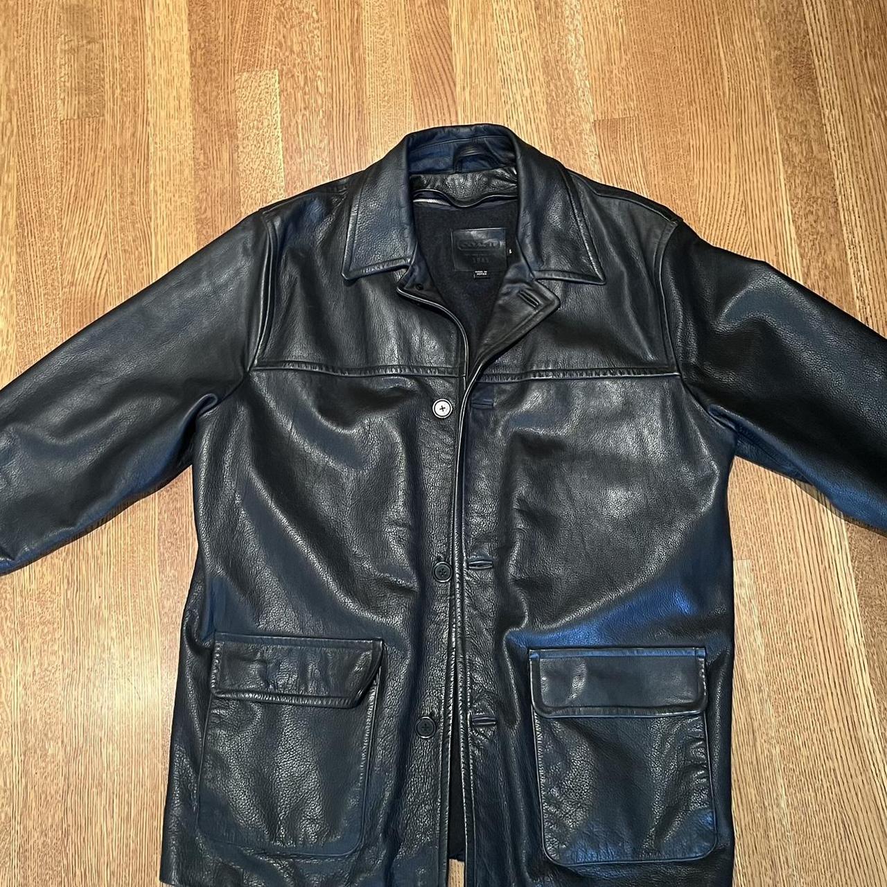 Mens coach 2024 leather jacket