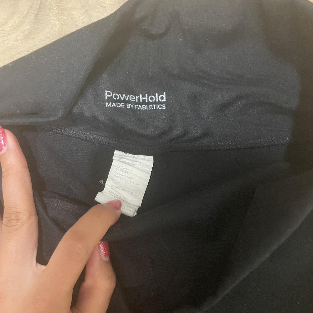 power hold by fabletics black leggings with mesh - Depop