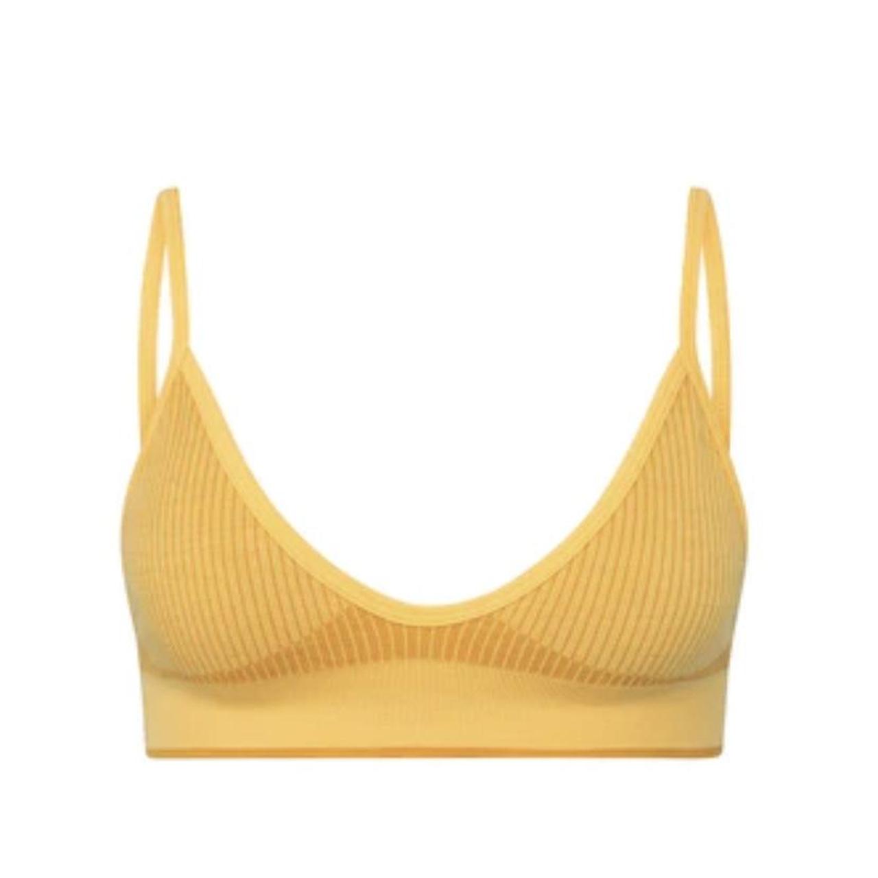 Nagnata tri rib bralette in yellow merino wool! - Depop