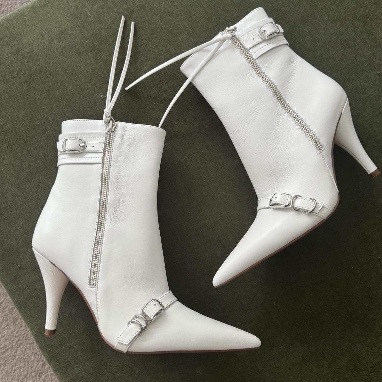 Wittner White Leather Boots. Size 41. RRP $260.... - Depop