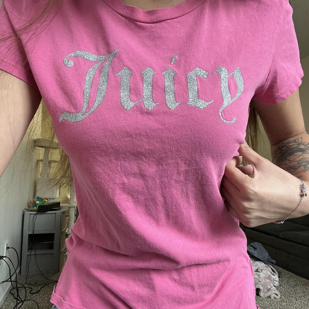 Pink Early 2000s Y2k Juicy Couture Tshirt. Thrifted - Depop