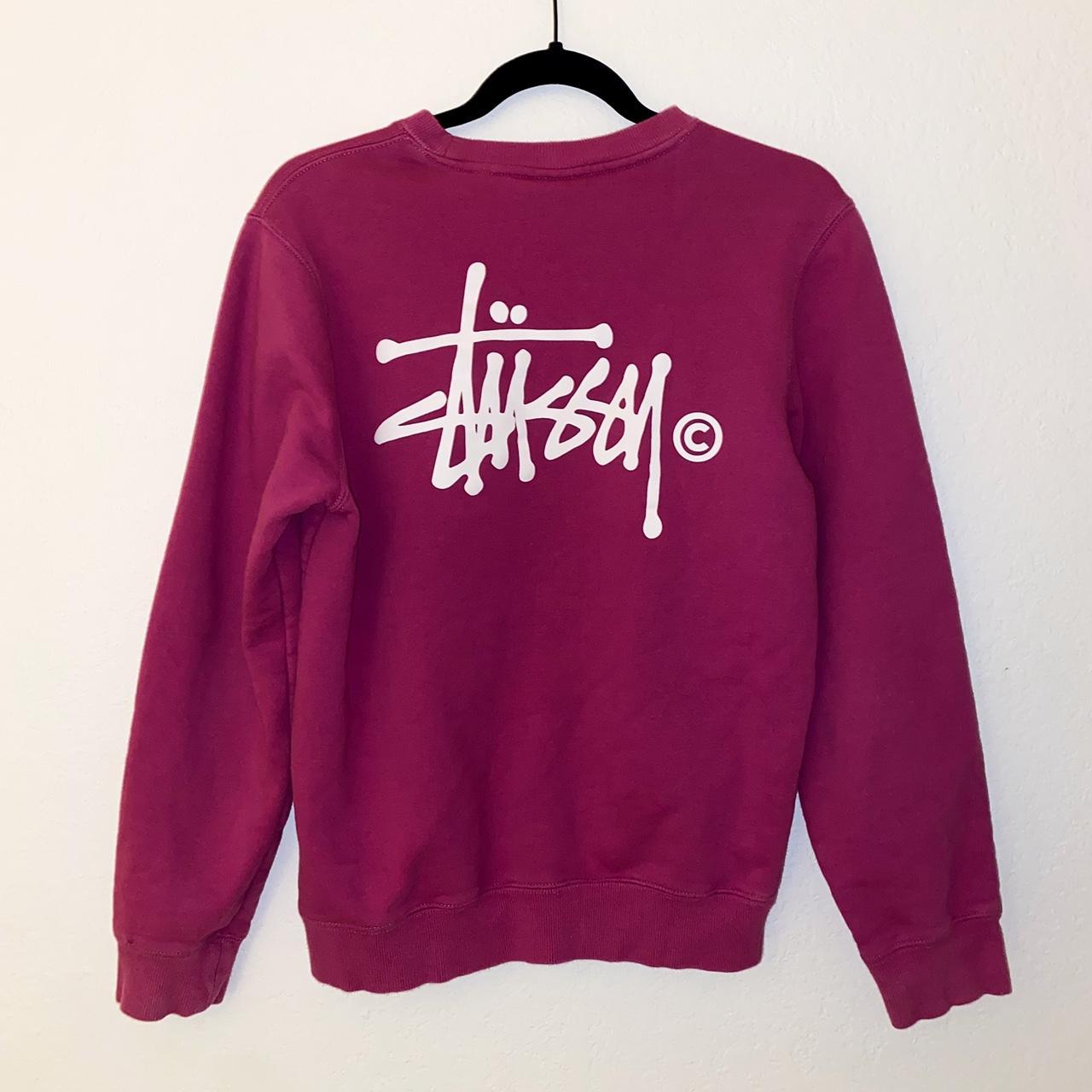 MAGENTA STÜSSY CREWNECK🤍 This Stussy Sweatshirt is... - Depop