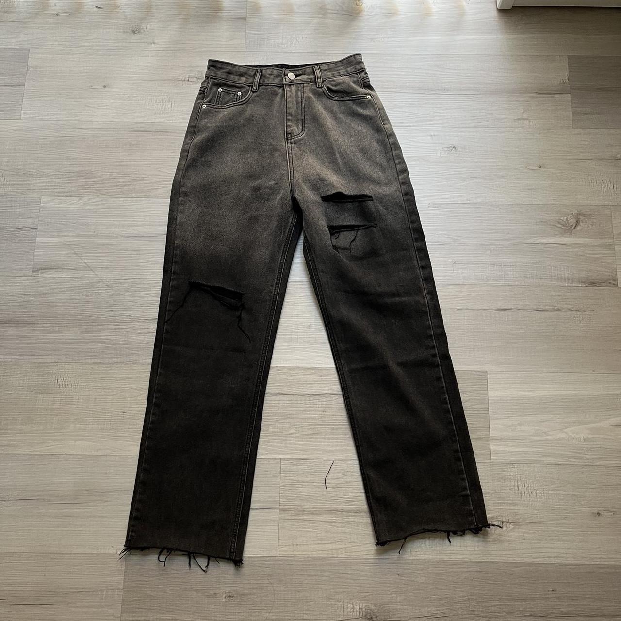 Stylenanda Women's Grey and Black Jeans (2)