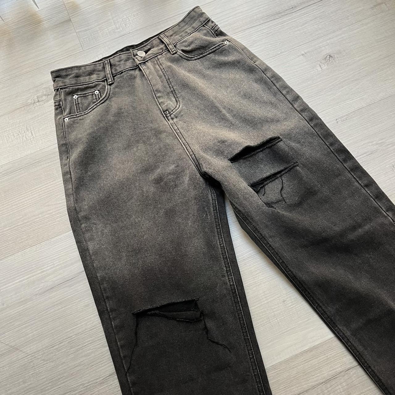 Stylenanda Women's Grey and Black Jeans (4)