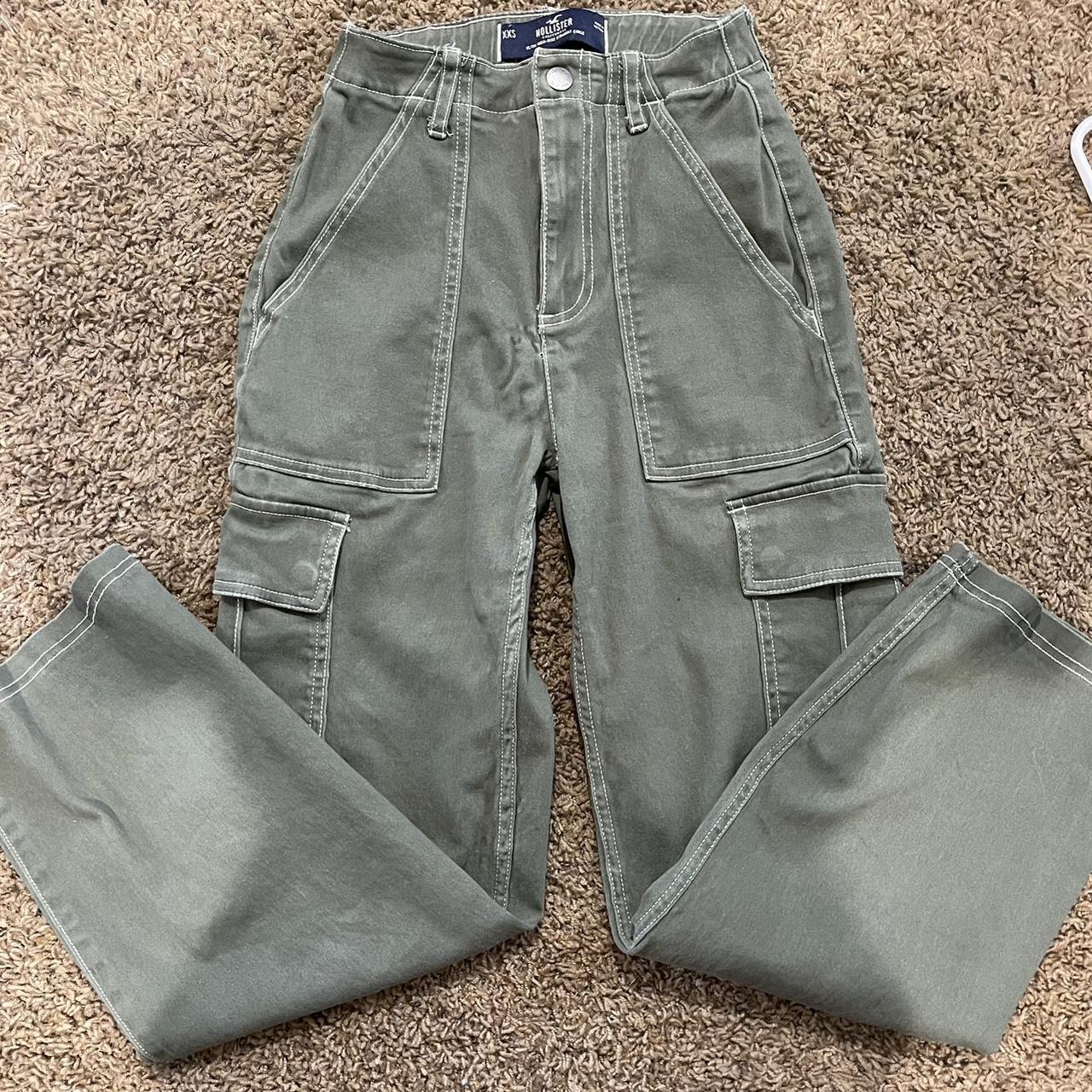 size xxs green cargo pants hollister the best... Depop
