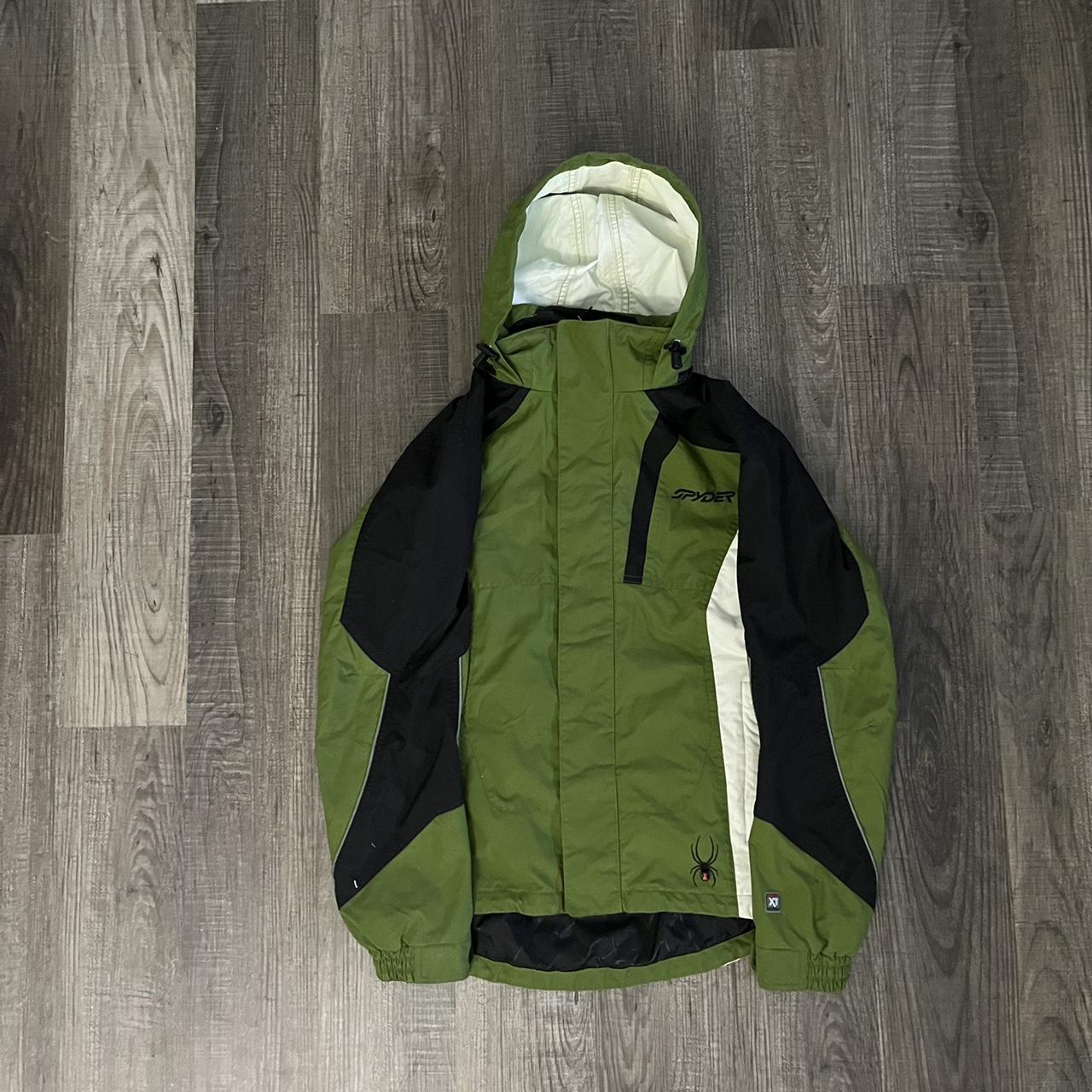 spyder green Xscap jacket Boys size S Ski Jacket - Depop
