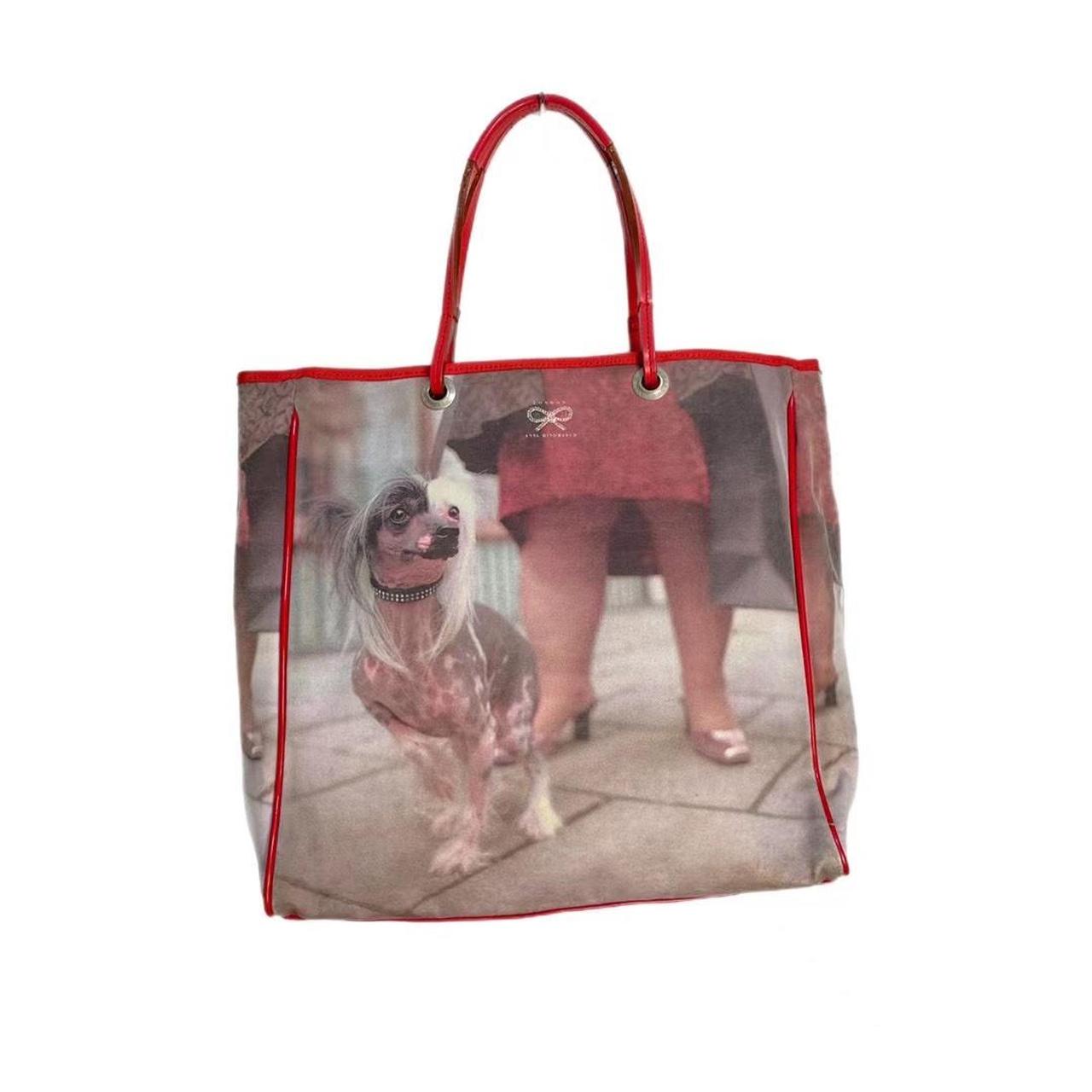 Anya Hindmarch dog print shoulder bag 27x28x7cm Depop