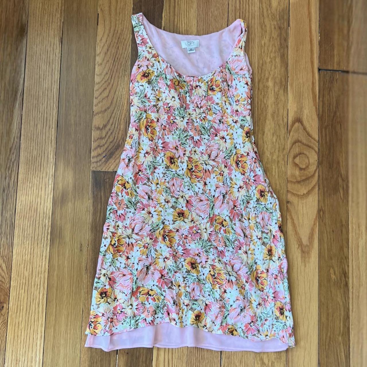 LOFT Women's Pink Dress | Depop