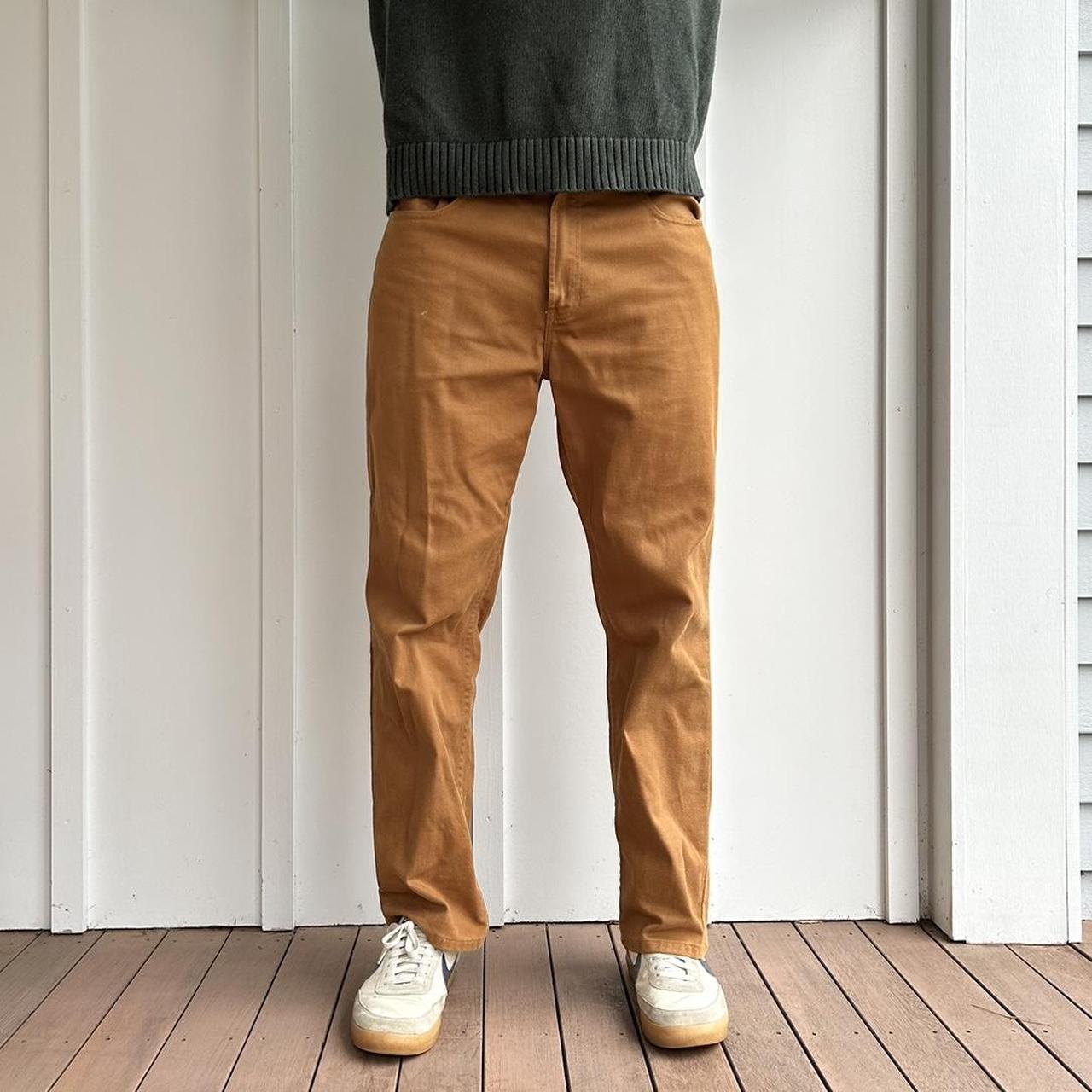 Vintage LL Bean Pants Mens 40X30 Cargo Canvas Straight Outdoor Yellow Tone  EUC | eBay