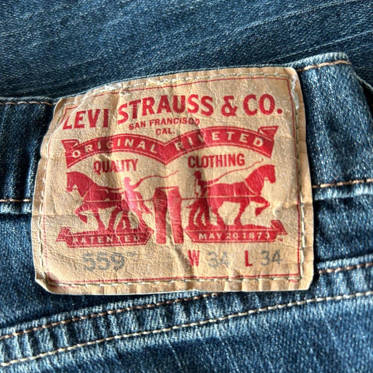 Levis 559 Relaxed Straight Men's 34 x 34 Medium Wash... - Depop