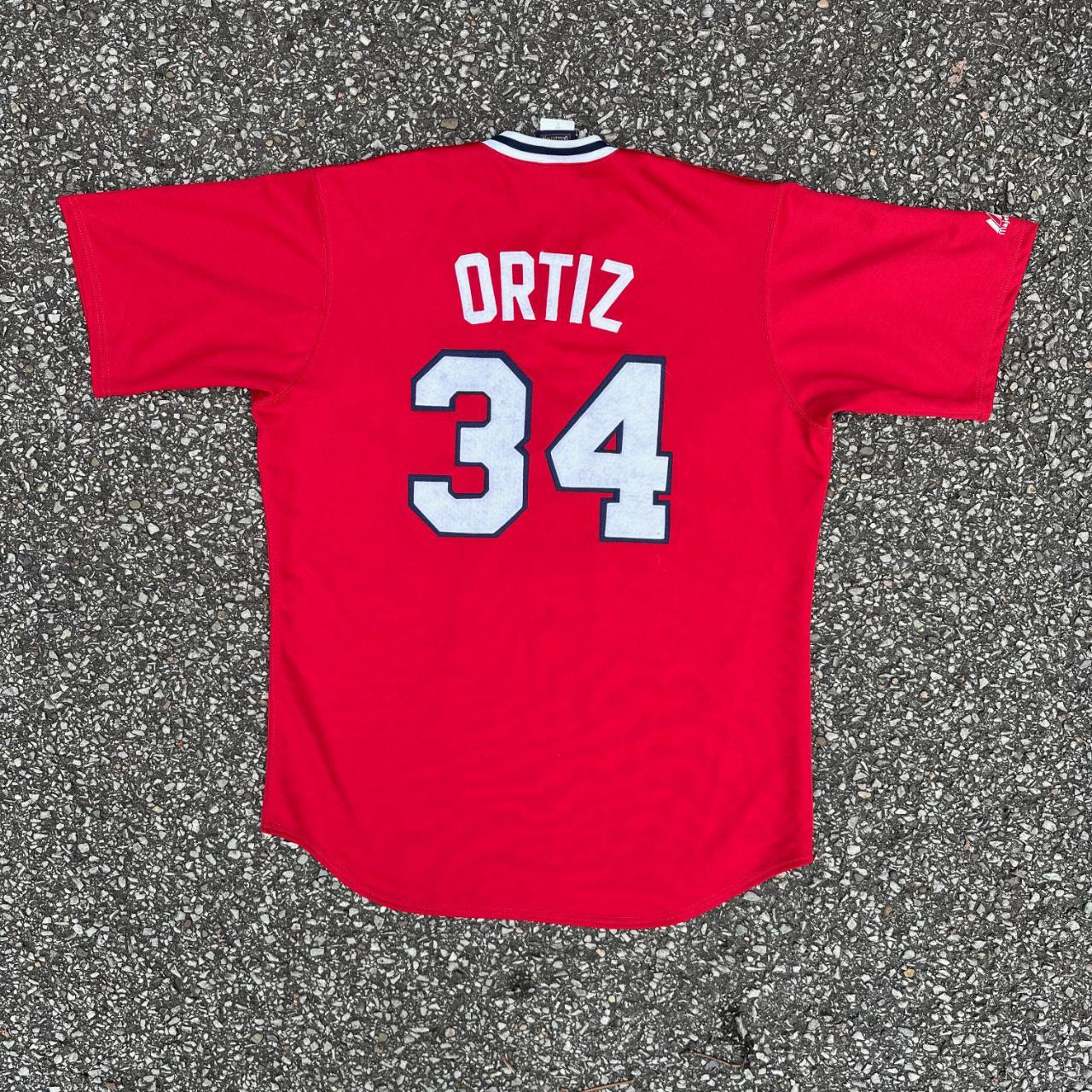 Boston Red Sox Ortiz 34 Away Baseball Jersey 2000's - Depop