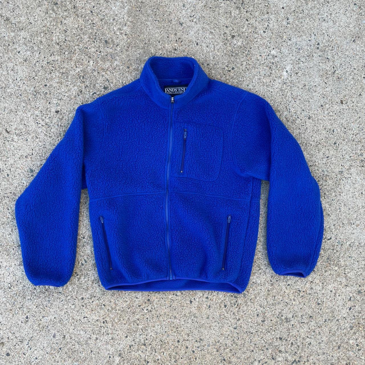 Vintage 90s Blue Deep Pile Fleece - MAde in... - Depop