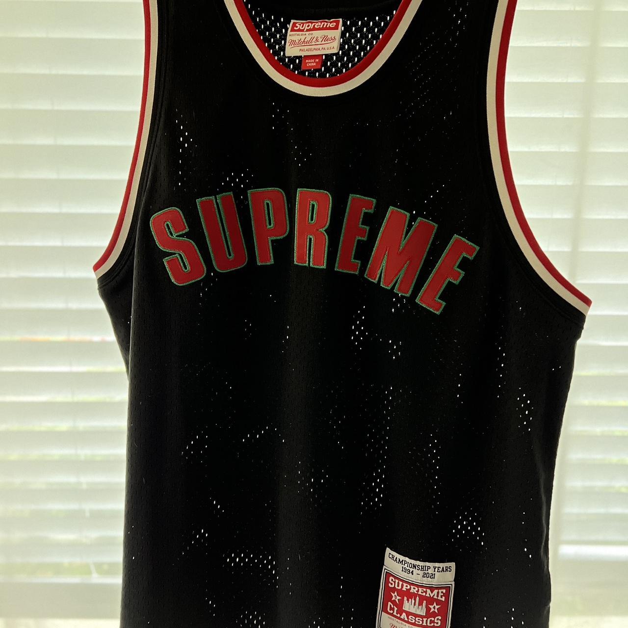 Supreme & Mitchell ness collab 2006 looking for size - Depop