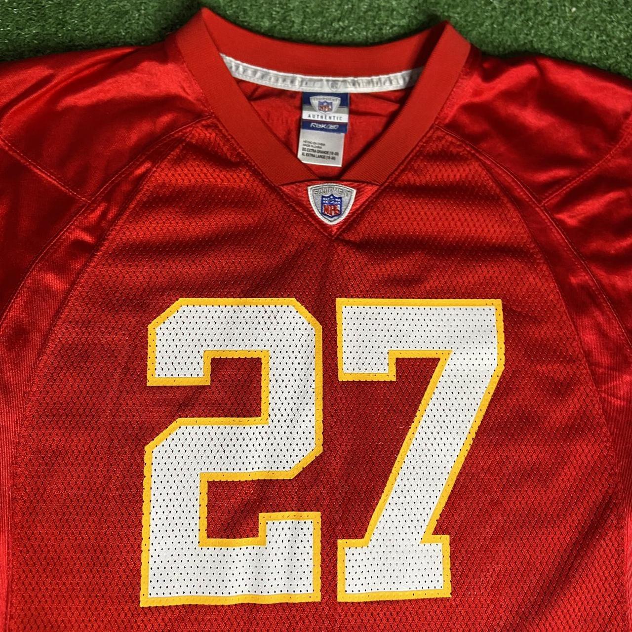 Authentic Men's Larry Johnson Red Home Jersey - #27 Football Kansas City Chiefs  Throwback Size 40/M