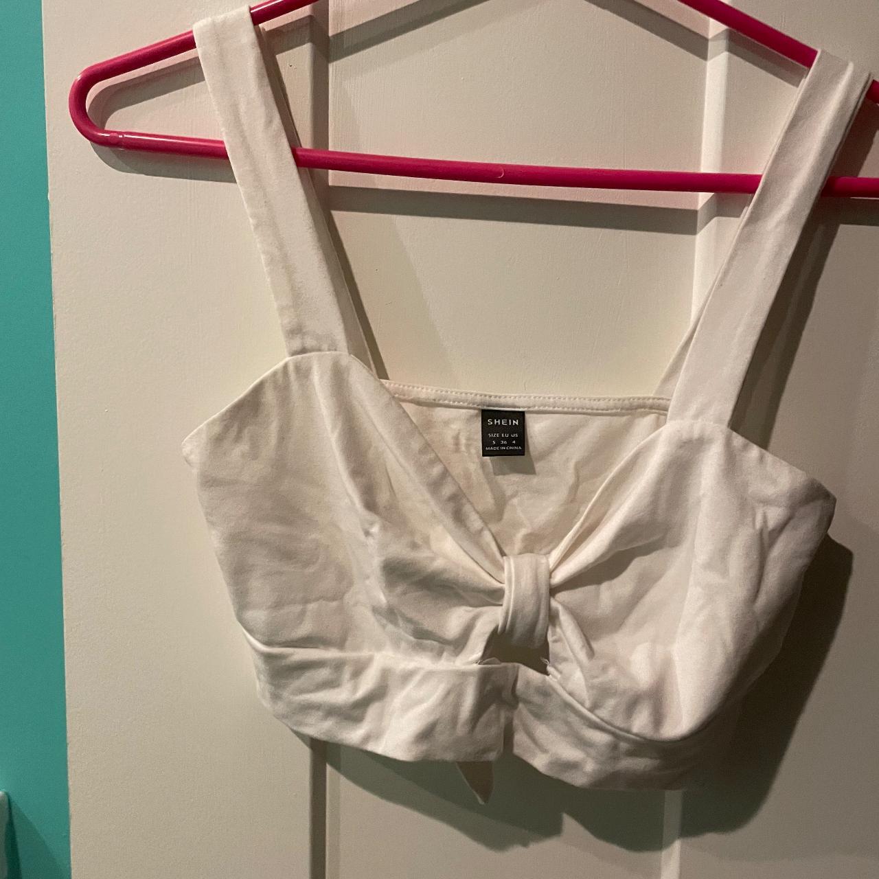 white shein crop top - Depop