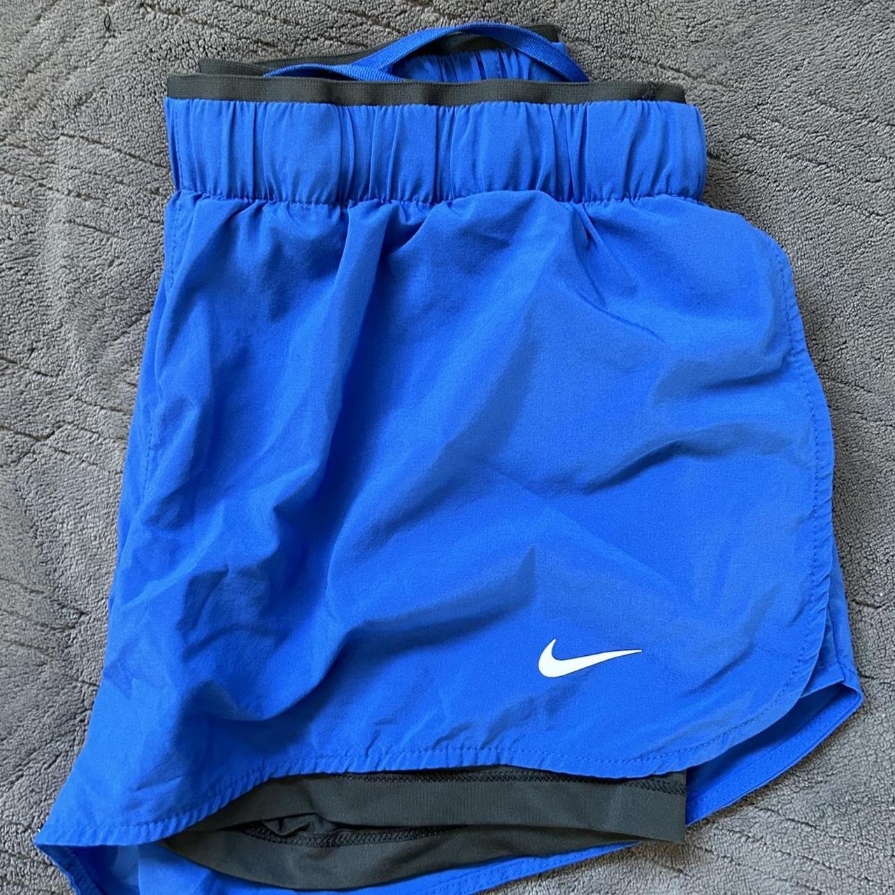 blue nike running shorts - Depop