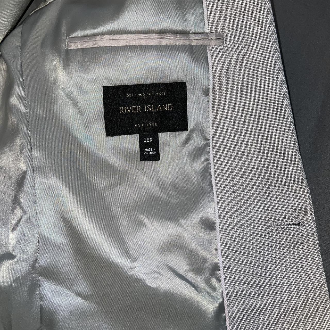 River Island Men's Grey Jacket Depop