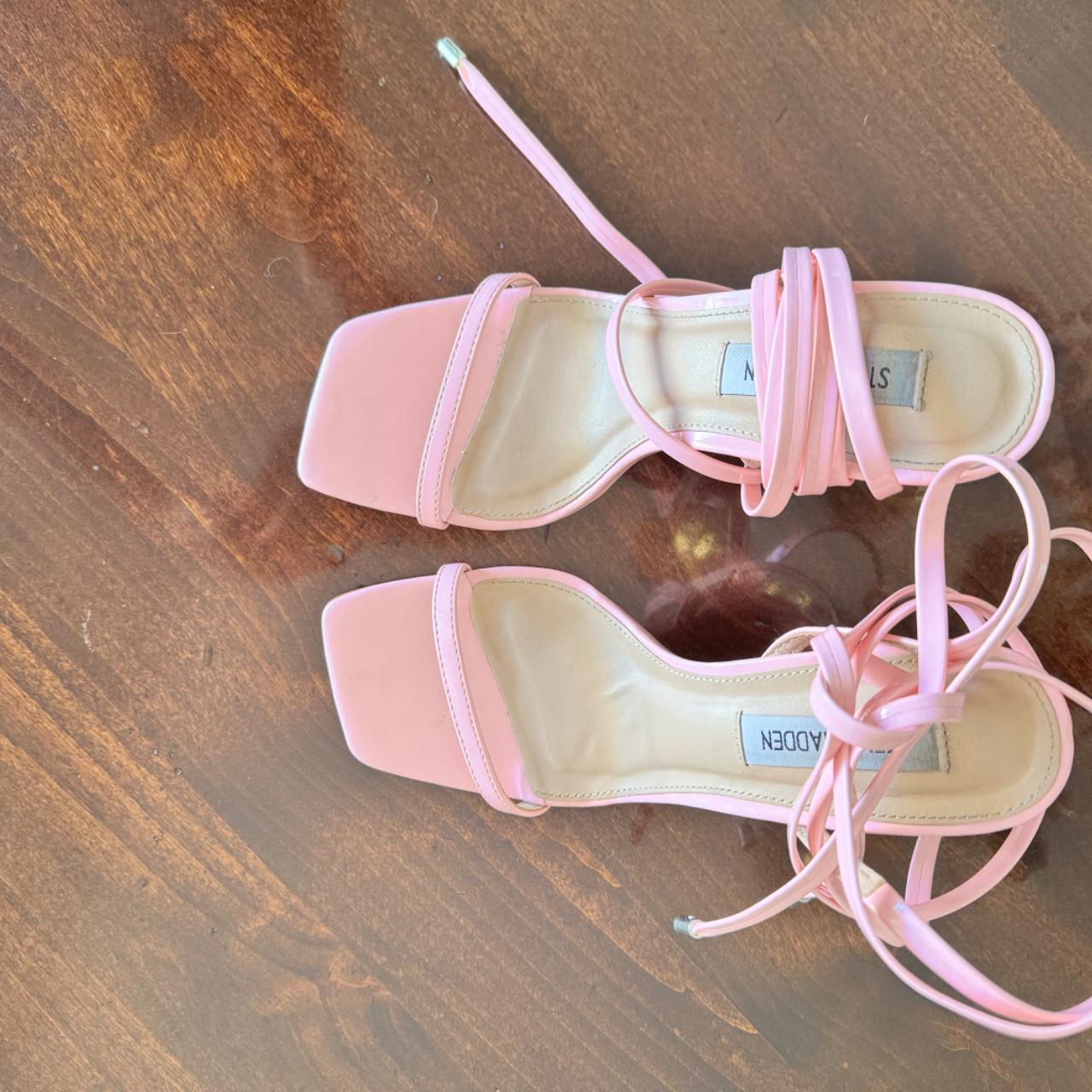 steve madden pink bow heels