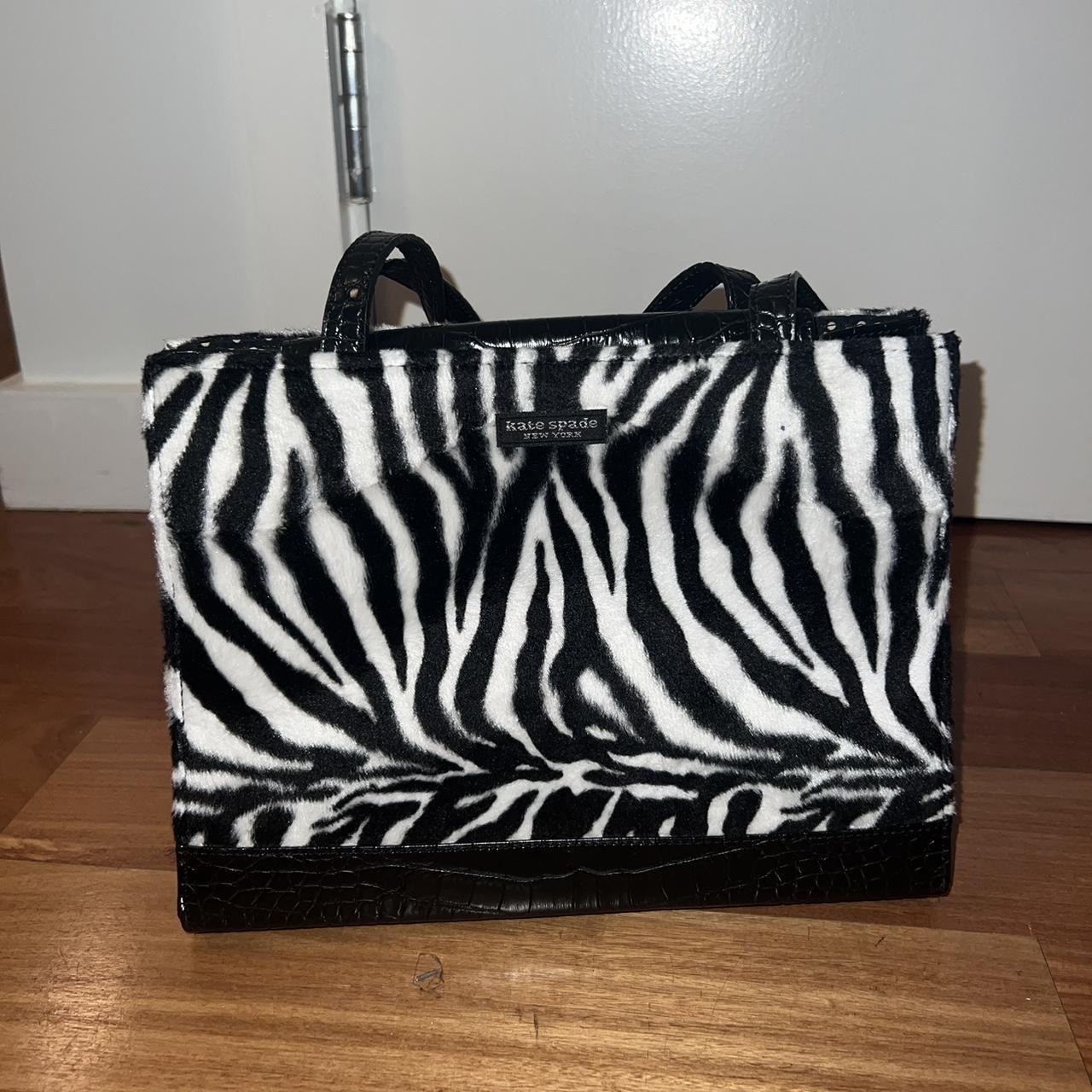 Kate spade zebra hot sale print purse