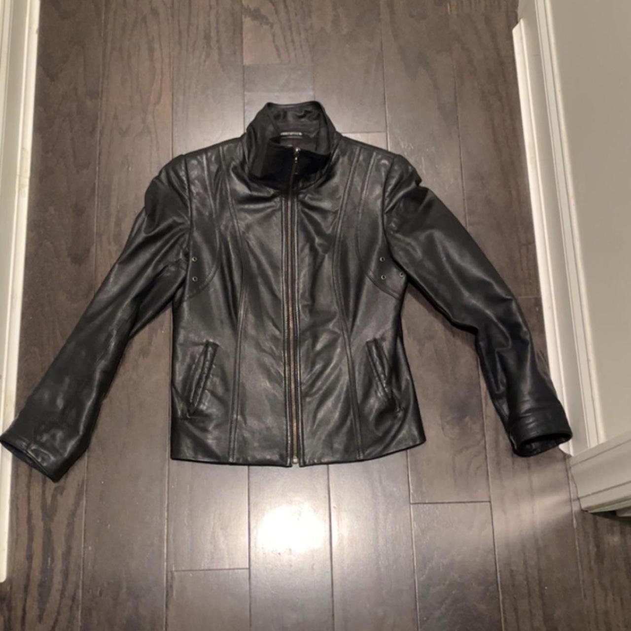 M leather jacket from russia - Depop