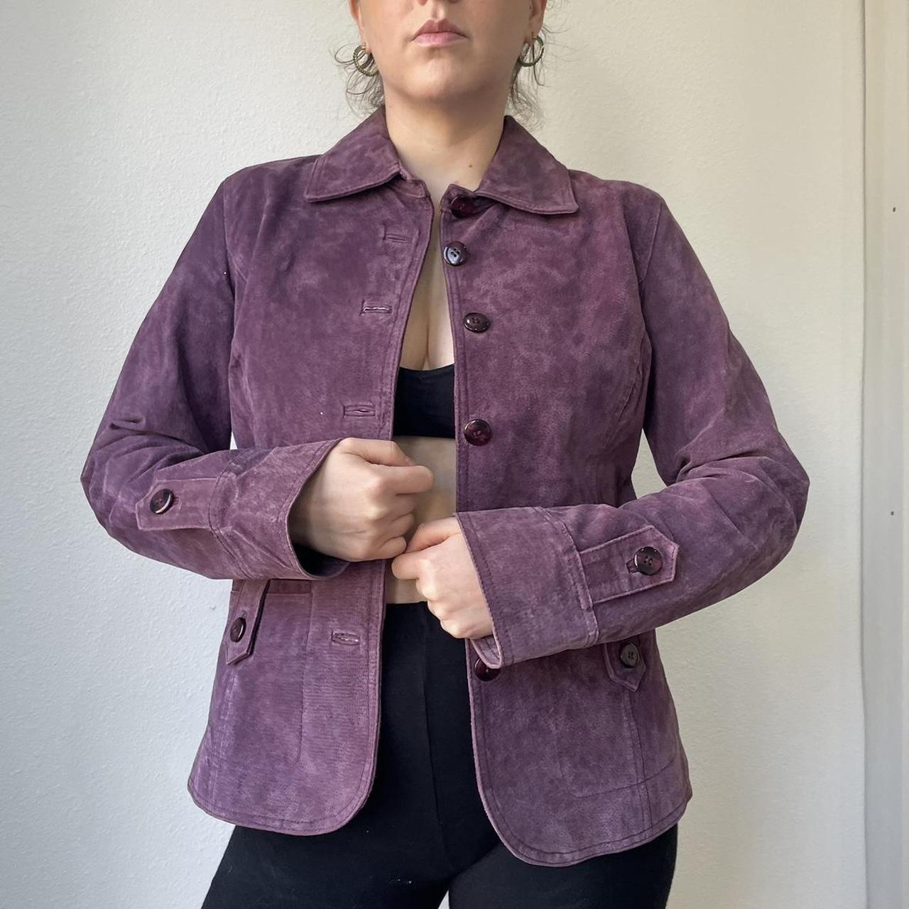 Suede deals purple jacket