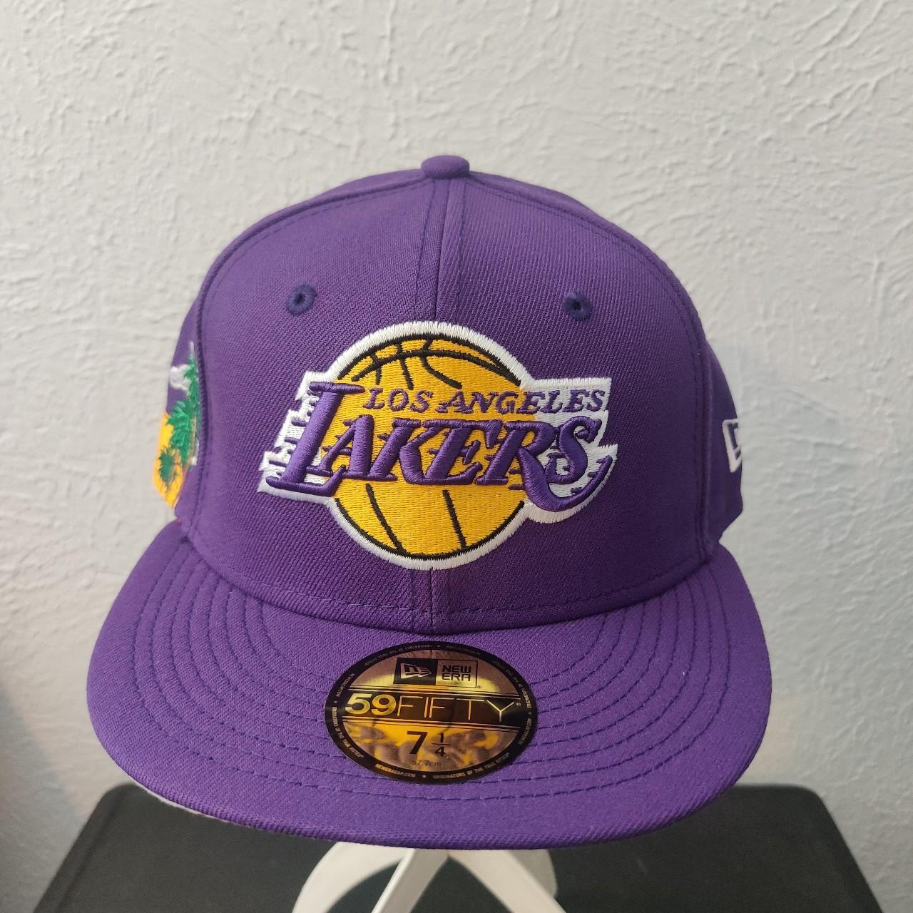 Men's Los Angeles Lakers New Era Purple Icon 59FIFTY Fitted Hat