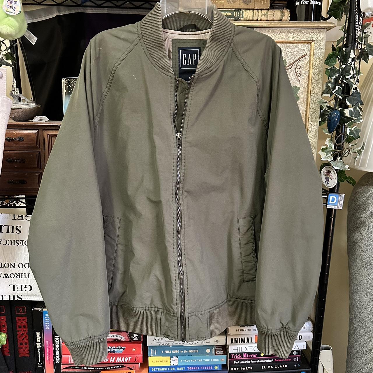 Gap Men's Green and Khaki Jacket | Depop