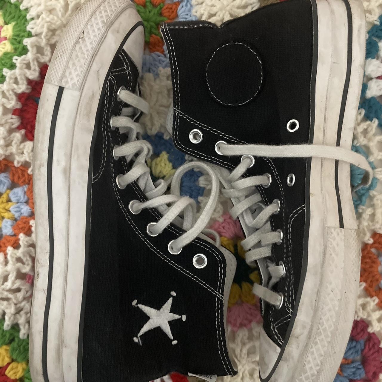 limited edition stüssy x converse super cute just... - Depop