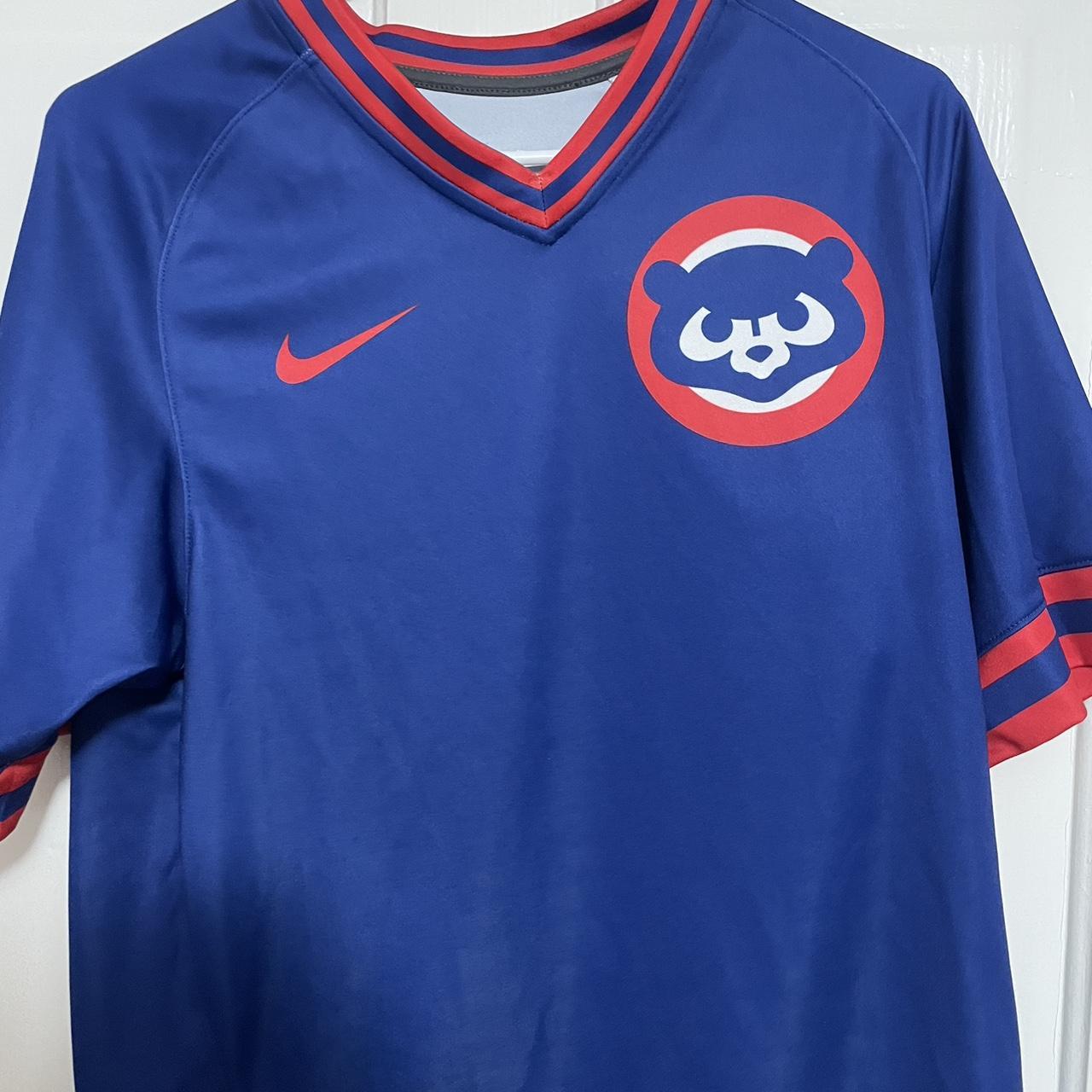 chicago cubs nike jersey button down top tagged - Depop