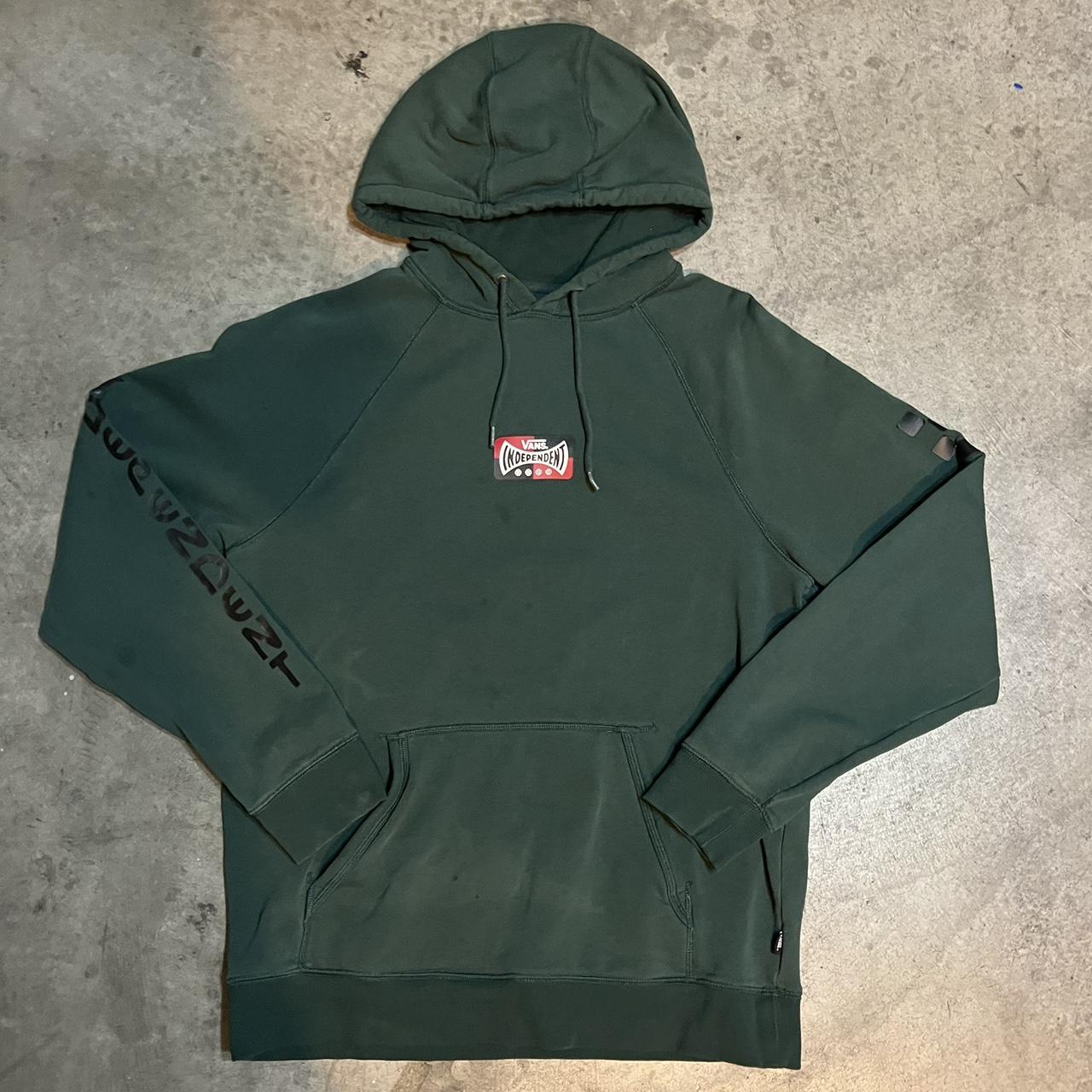 Vans Men's Green and Black Hoodie | Depop