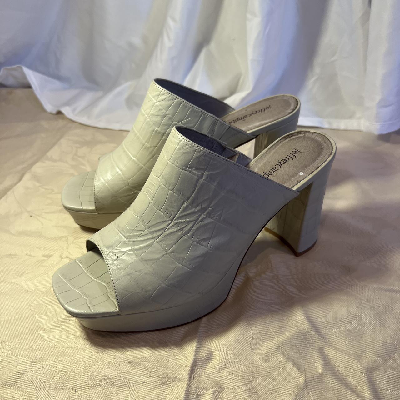 Jeffrey campbell white sales mules