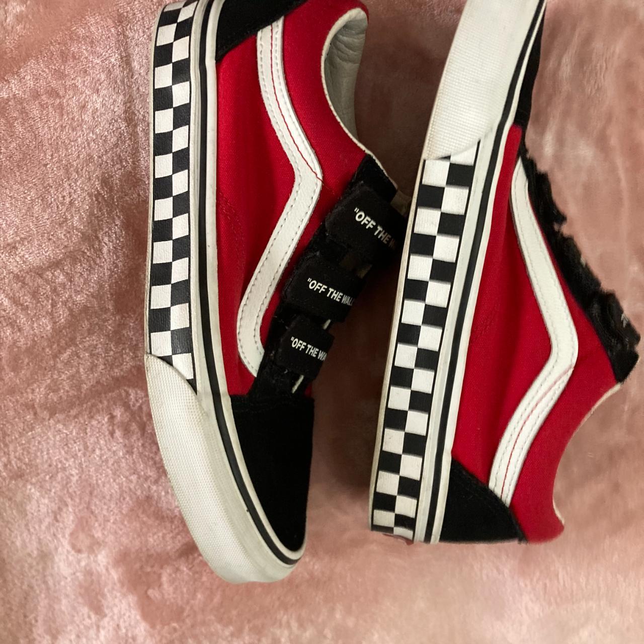 Vans Men's Sneakers Red/Black US – Red black and white