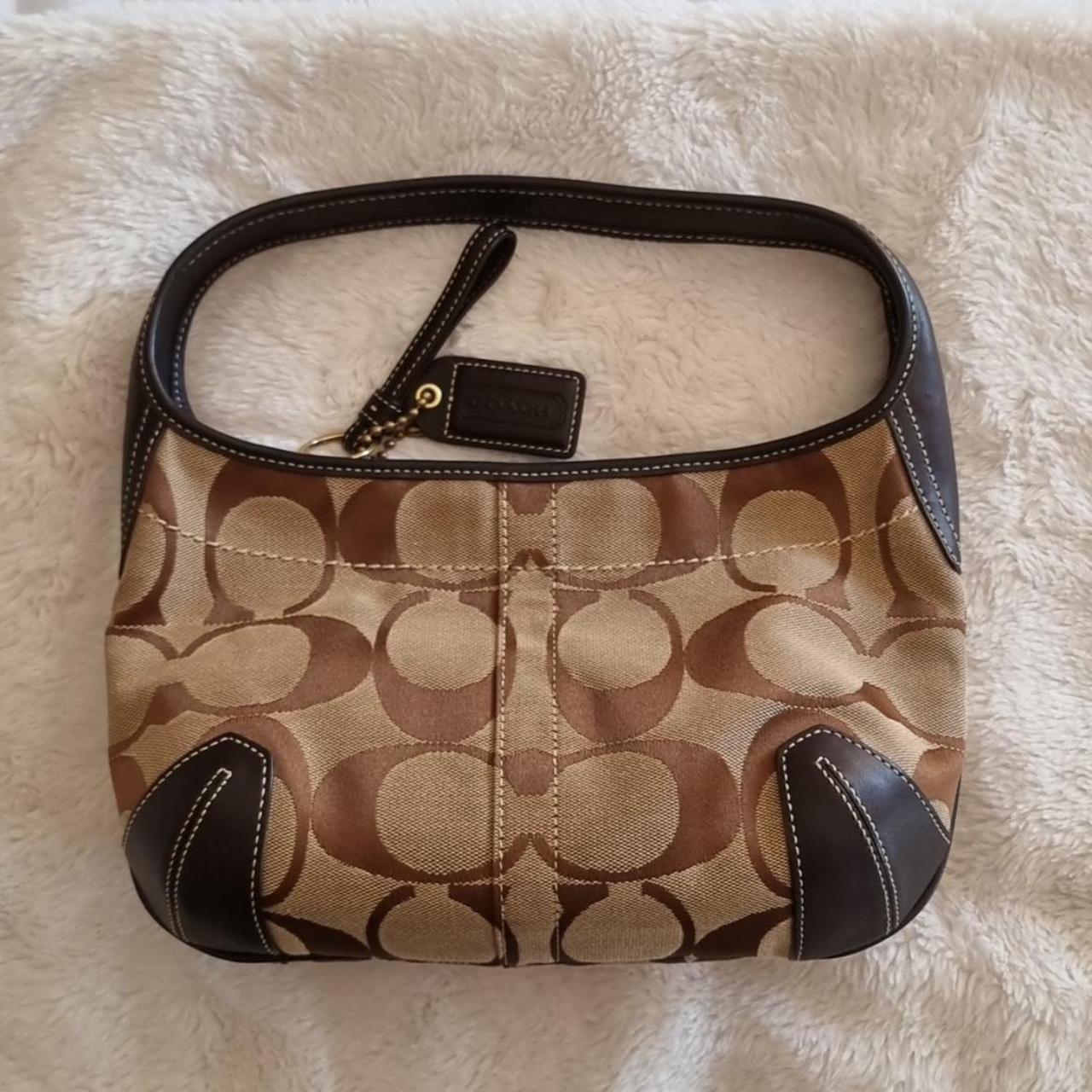 RARE* Coach Signature Monogram Hobo Leather | Depop