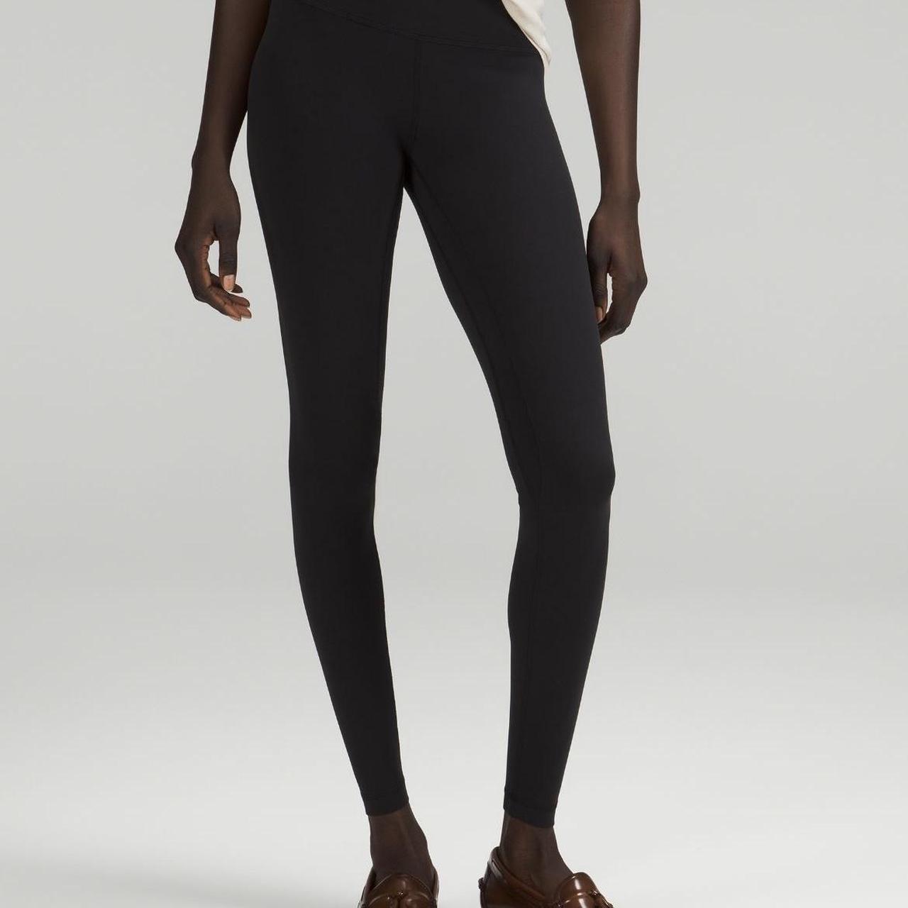 lululemon black align leggings 25”. used and in fair... - Depop