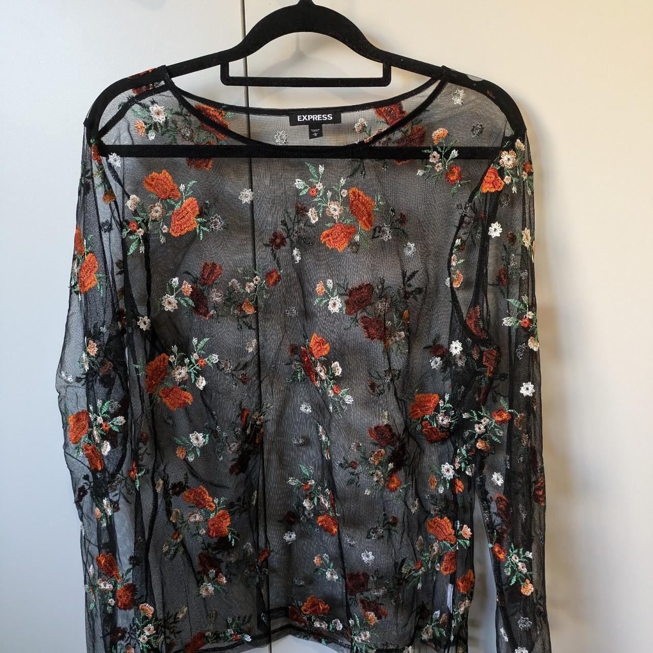 Express sheer top Size L Repop doesn t