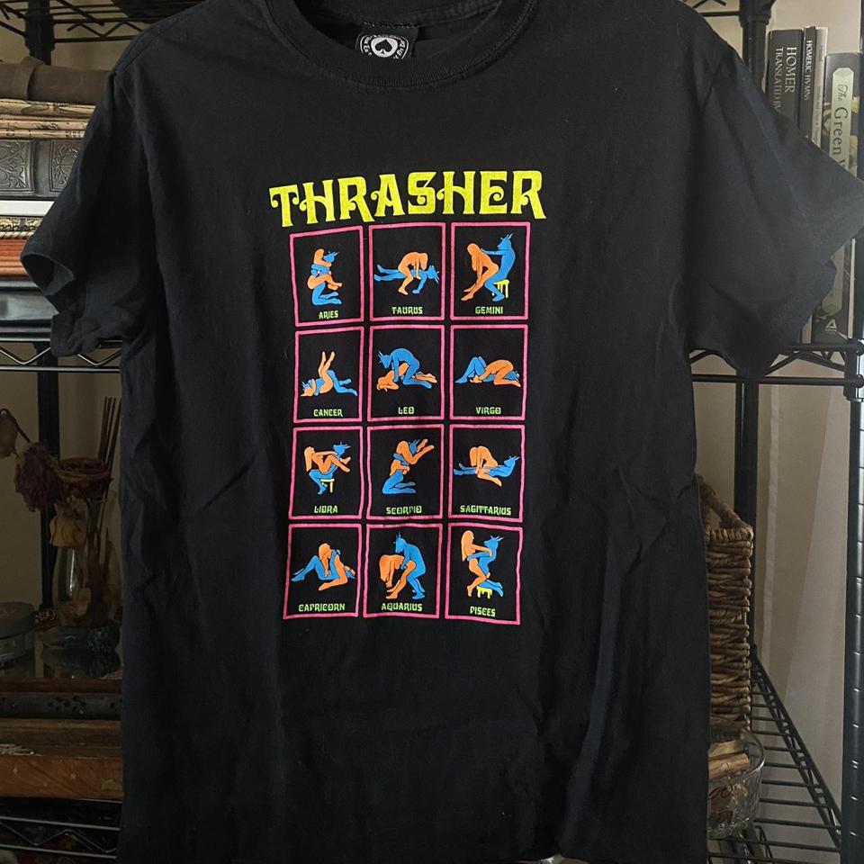 Thrasher Astrology Sex Position Shirt Size:S Great... - Depop