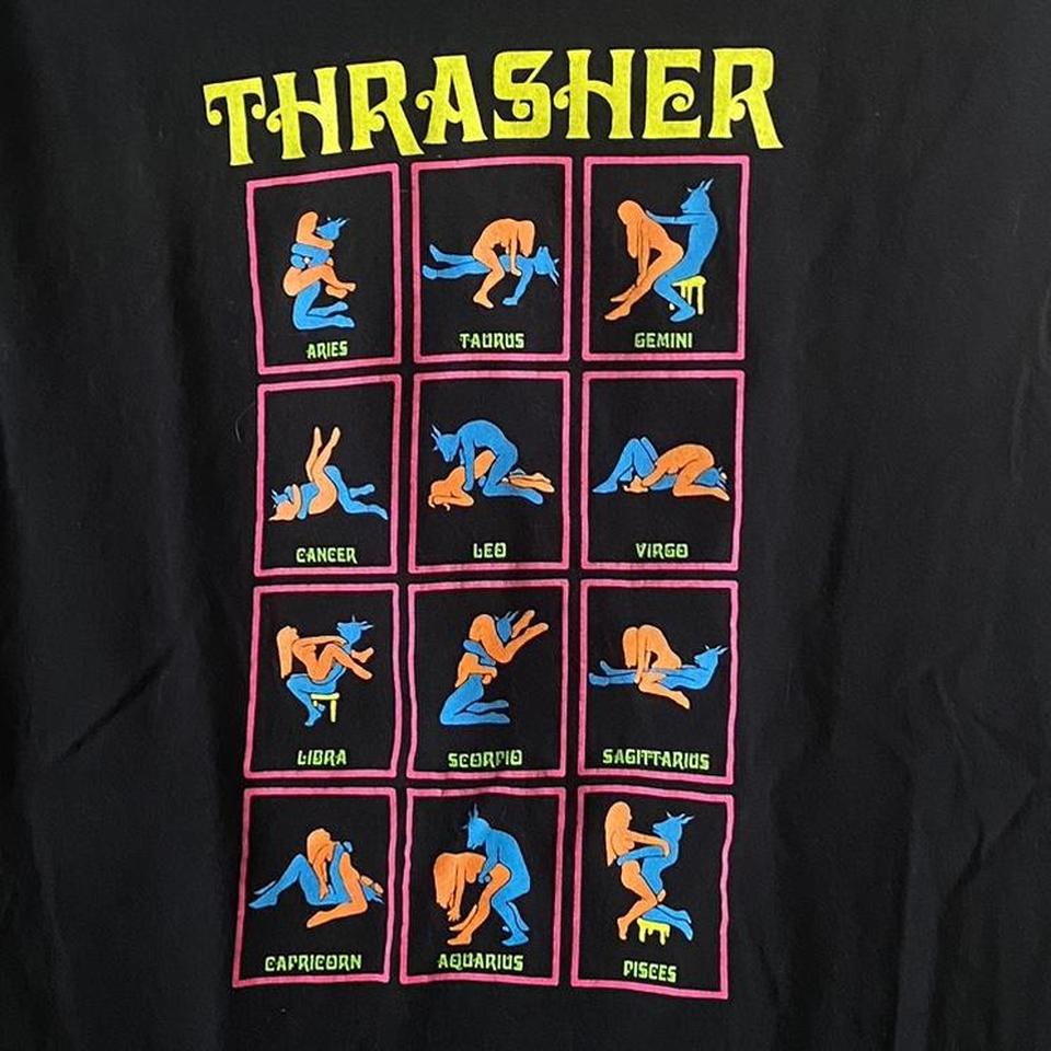 Thrasher Astrology Sex Position Shirt Size:S Great... - Depop