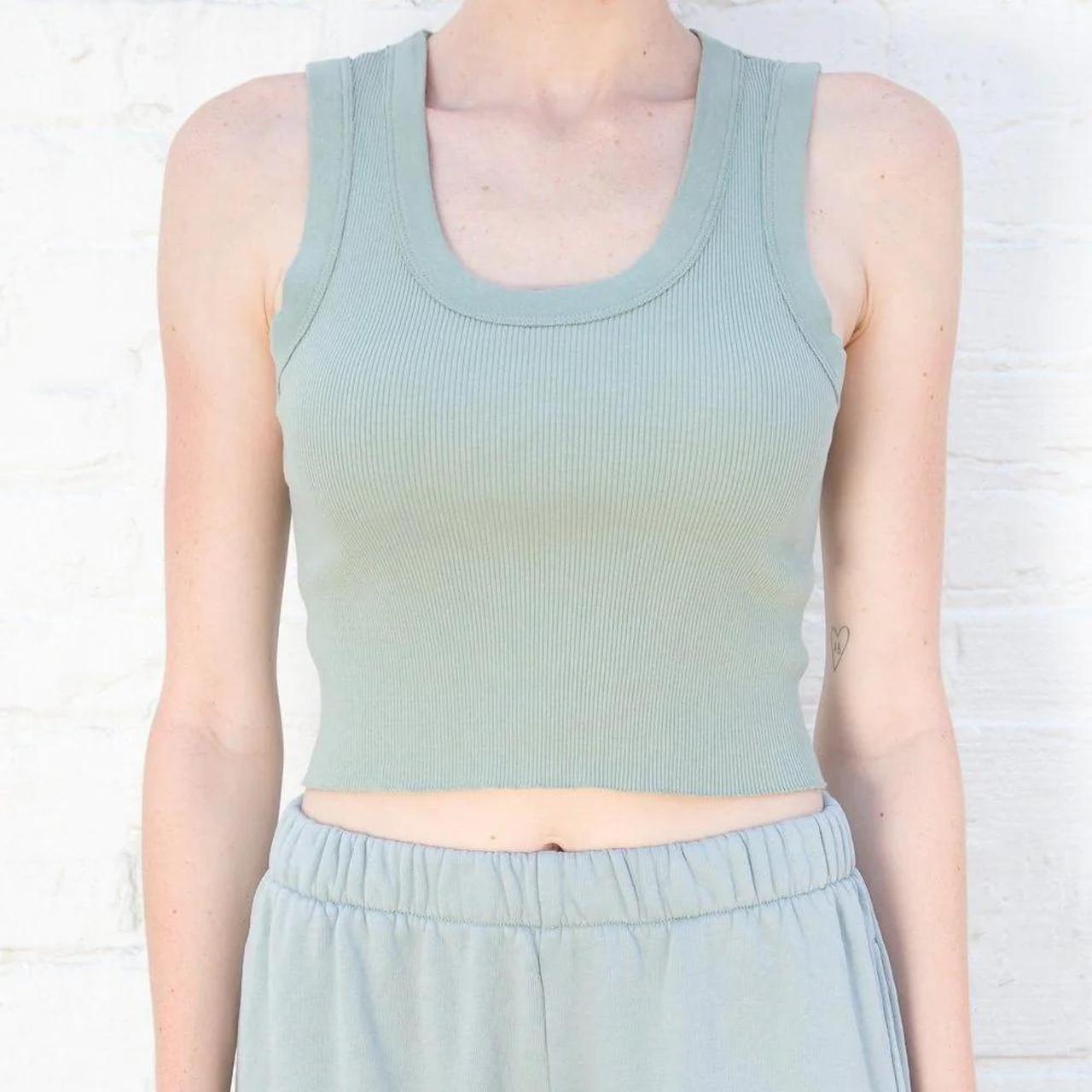 Brandy Melville Green Connor Tank, worn once. - Depop