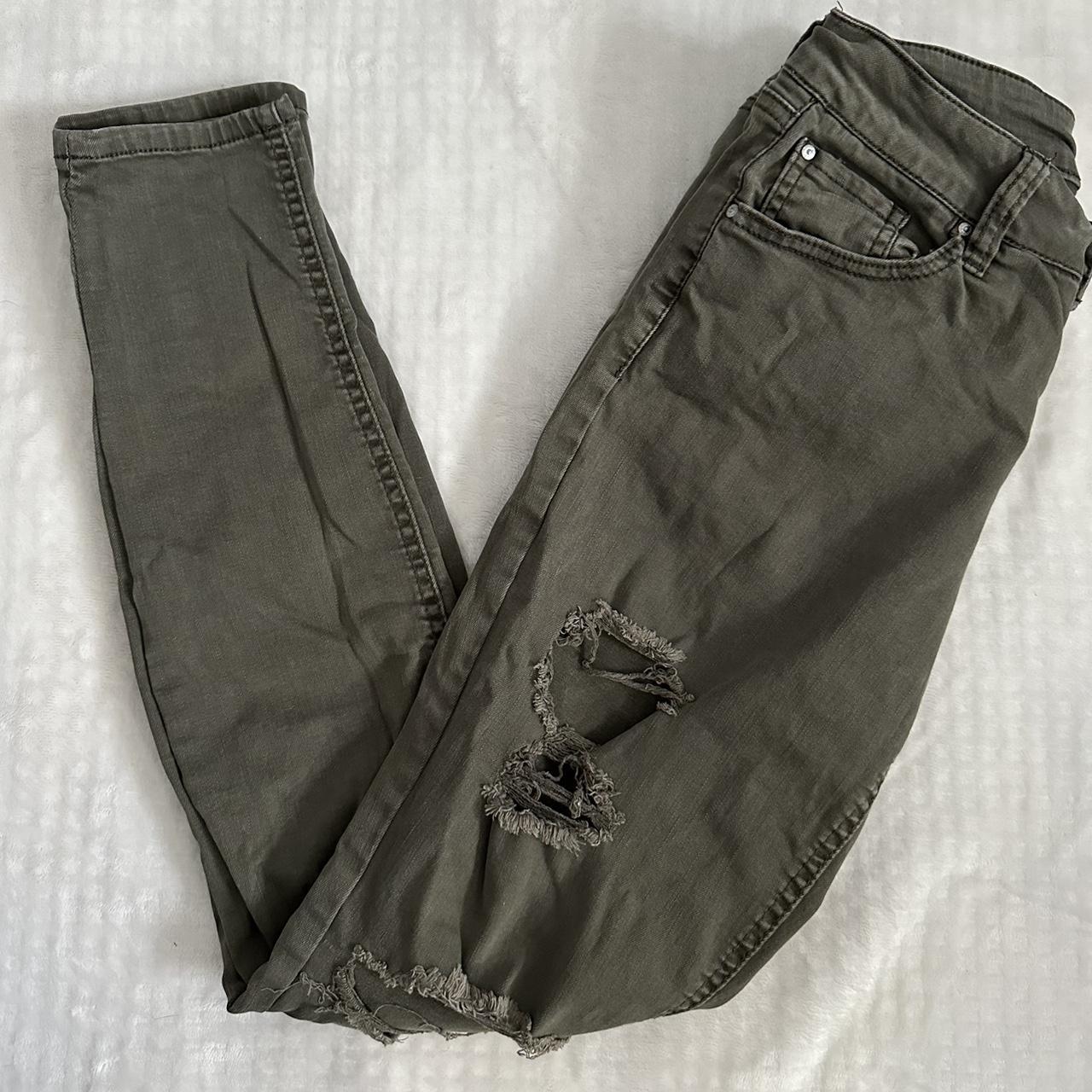 Refuge Clothing Refuge Jeans Rn 88083 Refuge Green Ripped Jeans